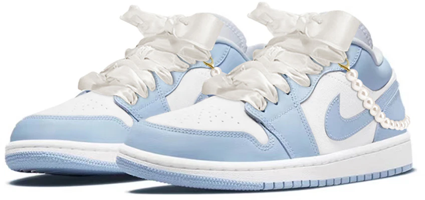 (W) 커스텀 에어 조던 1 로우 '유니버시티 블루 펄' DC0774-050(TeamY-女款小香儿大学蓝) Lookbook (W) 커스텀 에어 조던 1 로우 '유니버시티 블루 펄' DC0774-050(TeamY-女款小香儿大学蓝)
