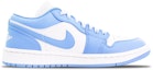 Lookbook 【訂製球鞋】喬丹 Air Jordan 1 TAKE禮盒 北卡藍 大學藍 簡約時尚 潮流 小清新 防滑耐磨 低筒 復古籃球鞋 女款 藍白