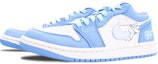 Shop 【訂製球鞋】喬丹 Air Jordan 1 TAKE禮盒 北卡藍 大學藍 簡約時尚 潮流 小清新 防滑耐磨 低筒 復古籃球鞋 女款 藍白