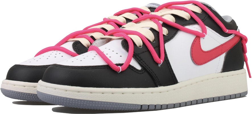 (W) カスタムAJ1 Low "ヴィンテージグレー/ラズベリーピンク" 553560-053(Team33-树莓粉-女款-黑白粉) Lookbook (W) カスタムAJ1 Low "ヴィンテージグレー/ラズベリーピンク" 553560-053(Team33-树莓粉-女款-黑白粉)