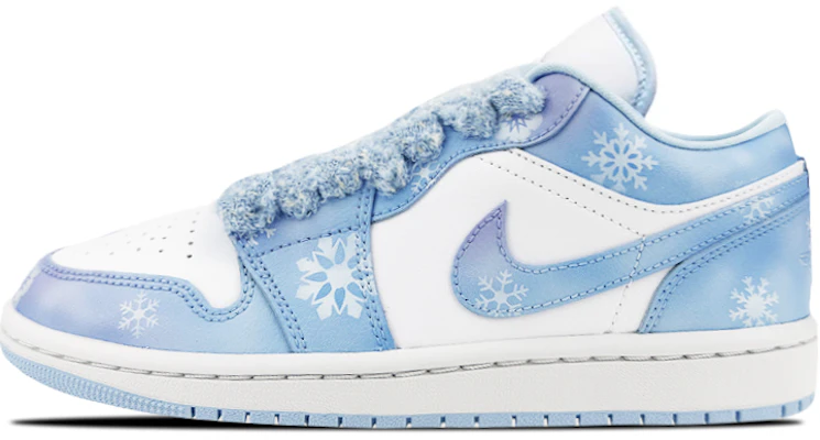 【定制球鞋】 Jordan Air Jordan 1 Low 是在玩鞋 冰雪 CNY 新年 聖誕 漸變 低幫 復古籃球鞋 女款 白藍 Buy 【定制球鞋】 Jordan Air Jordan 1 Low 是在玩鞋 冰雪 CNY 新年 聖誕 漸變 低幫 復古籃球鞋 女款 白藍