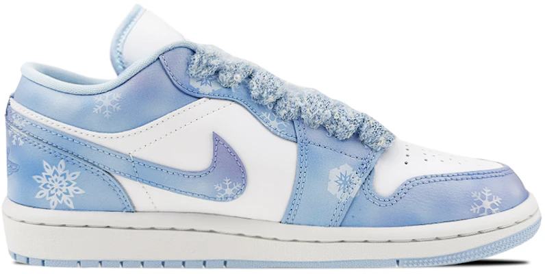 【定制球鞋】 Jordan Air Jordan 1 Low 是在玩鞋 冰雪 CNY 新年 聖誕 漸變 低幫 復古籃球鞋 女款 白藍 Order 【定制球鞋】 Jordan Air Jordan 1 Low 是在玩鞋 冰雪 CNY 新年 聖誕 漸變 低幫 復古籃球鞋 女款 白藍