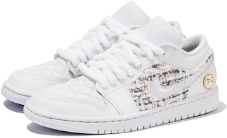 【訂製球鞋】Jordan Air Jordan 1 Low 野鶴製造 小香風主題 極簡風 貼布 低幫 復古籃球鞋 女款 白藍 禮盒版 Shop 【訂製球鞋】Jordan Air Jordan 1 Low 野鶴製造 小香風主題 極簡風 貼布 低幫 復古籃球鞋 女款 白藍 禮盒版