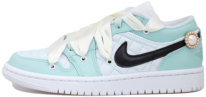 custom-shoes-women-air-jordan-1-low-white-gem-silk