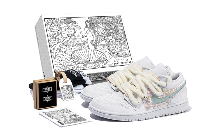 Buy (W) [定制鞋] Air Jordan 1 Low '白绿拼接' DB6480-100(TeamB-女款小香风白绿K-BOX)