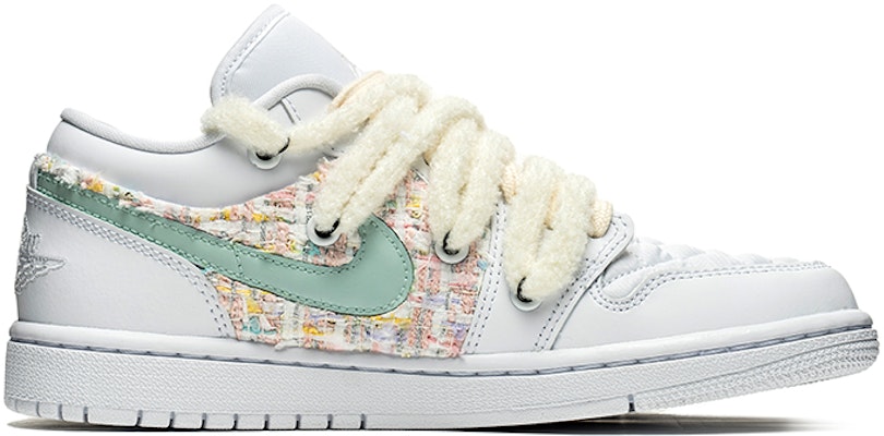 (W) 커스텀 에어 조던 1 로우 '화이트 그린 패치워크' (71 characters) DB6480-100(TeamB-女款小香风白绿) Order (W) 커스텀 에어 조던 1 로우 '화이트 그린 패치워크' (71 characters) DB6480-100(TeamB-女款小香风白绿)