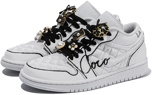 【訂製球鞋】Jordan Air Jordan 1 Low 野鶴製造 小香風主題 簡約風 白邊 低幫 復古籃球鞋 女款 白色 特殊禮盒版 Shop 【訂製球鞋】Jordan Air Jordan 1 Low 野鶴製造 小香風主題 簡約風 白邊 低幫 復古籃球鞋 女款 白色 特殊禮盒版