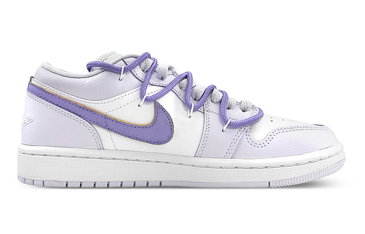 Lookbook (W) [カスタムシューズ] ウィメンズ エアジョーダン1 ロー『ホワイトパープル』 DC0774-501(Team76-女款紫色兔兔S-BOX)
