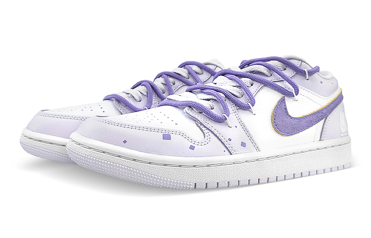 Shop (W) [カスタムシューズ] ウィメンズ エアジョーダン1 ロー『ホワイトパープル』 DC0774-501(Team76-女款紫色兔兔S-BOX)