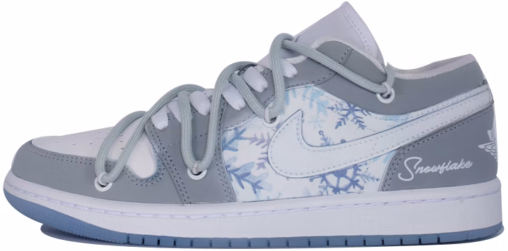 custom-shoes-women-air-jordan-1-low-winter-snowflake-light-blue-elegance