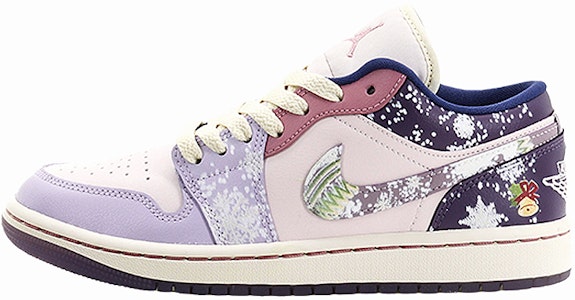 【客製化球鞋】 Jordan Air Jordan 1 Low 冬季雪景 抗磨損 低筒 復古籃球鞋 女款 粉紫色 Buy 【客製化球鞋】 Jordan Air Jordan 1 Low 冬季雪景 抗磨損 低筒 復古籃球鞋 女款 粉紫色
