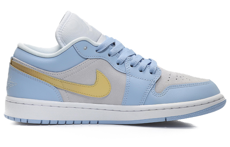 Order (W) [Zapatillas Personalizadas] Air Jordan 1 Low 'Nieve de Invierno' DC0774-050(Team10-等雪落女蓝灰QD)