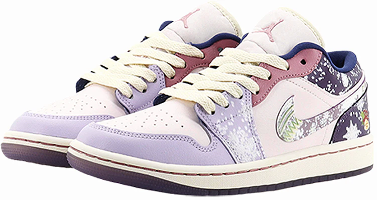 【客製化球鞋】 Jordan Air Jordan 1 Low 冬季雪景 抗磨損 低筒 復古籃球鞋 女款 粉紫色 Lookbook 【客製化球鞋】 Jordan Air Jordan 1 Low 冬季雪景 抗磨損 低筒 復古籃球鞋 女款 粉紫色