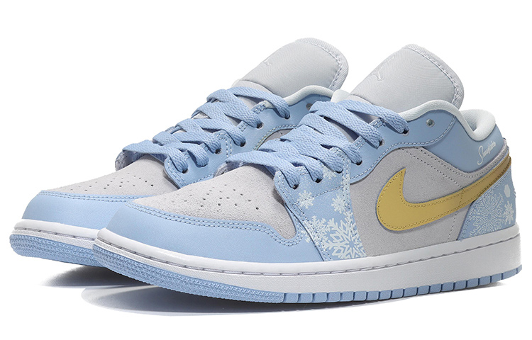 Lookbook (W) [Zapatillas Personalizadas] Air Jordan 1 Low 'Nieve de Invierno' DC0774-050(Team10-等雪落女蓝灰QD)