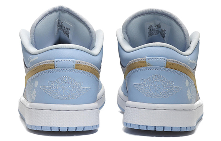 Purchase (W) [Zapatillas Personalizadas] Air Jordan 1 Low 'Nieve de Invierno' DC0774-050(Team10-等雪落女蓝灰QD)