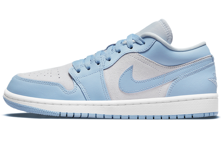 Sizing (W) [Zapatillas Personalizadas] Air Jordan 1 Low 'Nieve de Invierno' DC0774-050(Team10-等雪落女蓝灰QD)