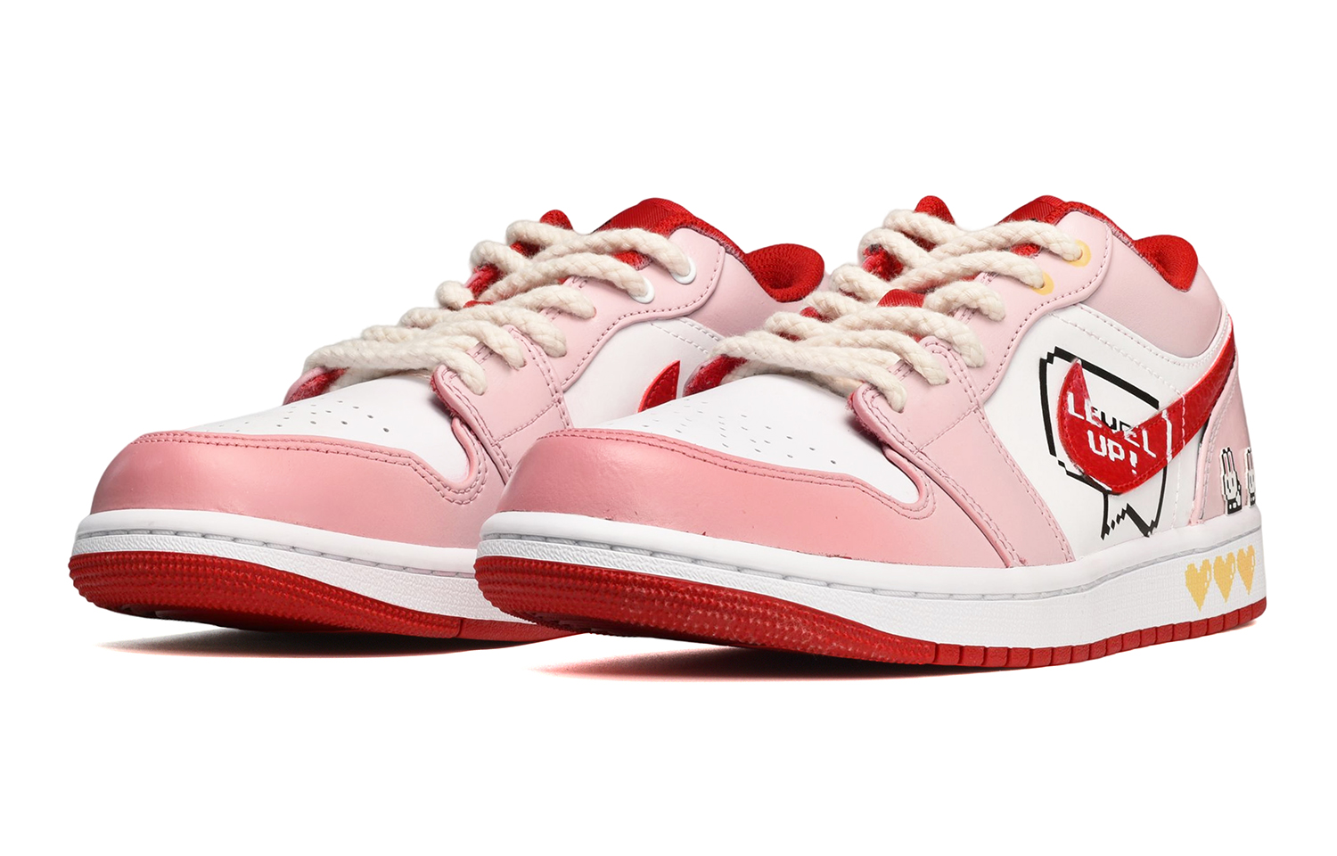 Lookbook (W) Jordan 1 Low "Año del Conejo" Rosa/Blanco 553560-163(TeamE-女款可爱兔子粉红白)