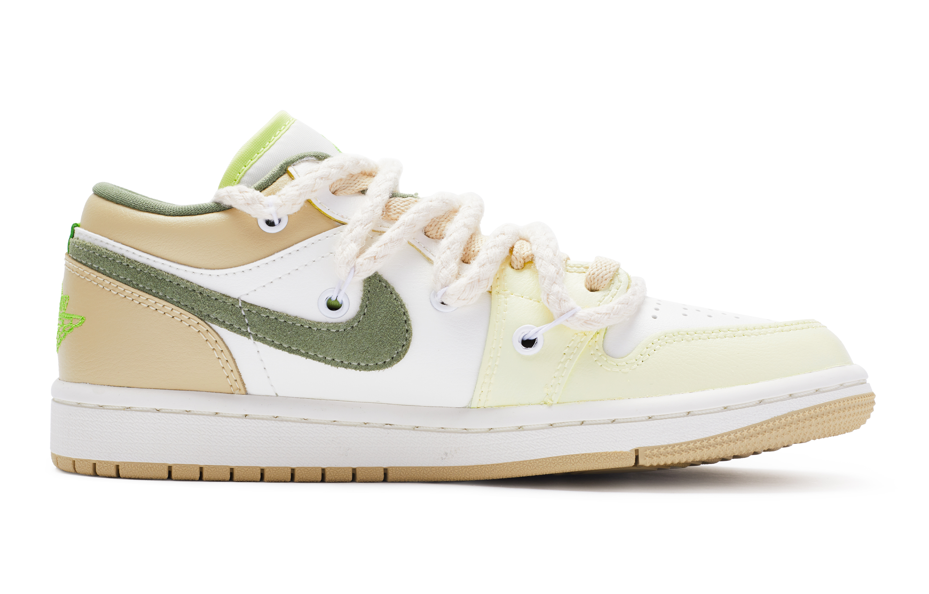 Order (W) 에어 조던 1 로우 '노란 풍경' (커스텀 슈즈) FD9906-131(TeamR-女款黄风铃S-BOX)