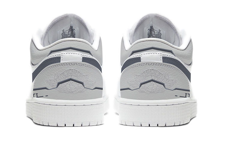 Shop (W) [カスタムシューズ] レディース エアジョーダン1 ロー カスタム 'メカアーマー' 553560-130(TeamE-女款机械战甲黑白灰)