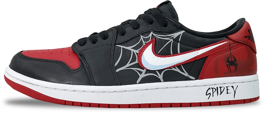 【定制球鞋】 Jordan Air Jordan 1 Low OG "NC to Chi" 平行宇宙 蜘蛛侠 低帮 复古籃球鞋 女款 黑紅 Buy 【定制球鞋】 Jordan Air Jordan 1 Low OG "NC to Chi" 平行宇宙 蜘蛛侠 低帮 复古籃球鞋 女款 黑紅