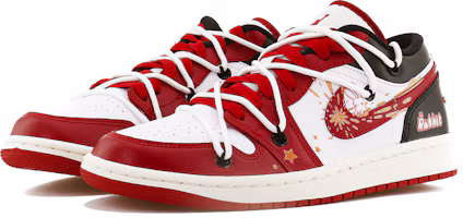 Lookbook 【定制球鞋】Jordan Air Jordan 1 新中式 中國風 流氓兔 幸運兔年 低幫 復古籃球鞋 女款 白紅黑