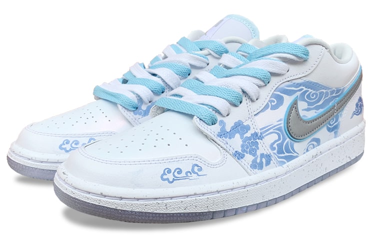 Purchase (W) [Sepatu Custom] Air Jordan 1 Low SE 'Dare To Fly Putih Silver' FB1874-101(Team21-女款祥云光变)