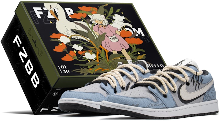 (W) 에어 조던 1 로우 '블루그레이 사운드웨이브 그래피티' (커스텀) DR0502-101(TeamA-AJL蓝灰音波S-BOX) Buy (W) 에어 조던 1 로우 '블루그레이 사운드웨이브 그래피티' (커스텀) DR0502-101(TeamA-AJL蓝灰音波S-BOX)