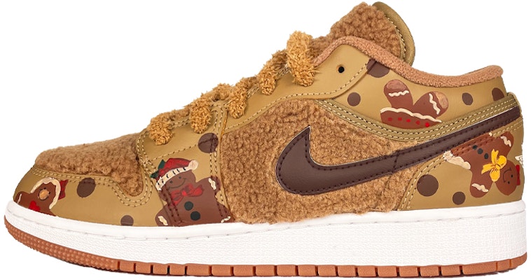 【定製球鞋】【10天發貨】Air Jordan 1 Low Utility "Teddy Bear" 低幫 薑餅小熊 聖誕節 情人節送禮 波點 毛絨玩具 泰迪熊 手繪 復古籃球鞋 女款 土黃色 Order 【定製球鞋】【10天發貨】Air Jordan 1 Low Utility "Teddy Bear" 低幫 薑餅小熊 聖誕節 情人節送禮 波點 毛絨玩具 泰迪熊 手繪 復古籃球鞋 女款 土黃色