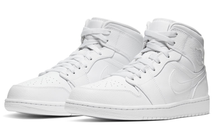 Cheap 【定制球鞋】 Jordan Air Jordan 1 Mid 2020款 原創小鯊魚限定 達文西定制 中幫 籃球鞋 女款 純白