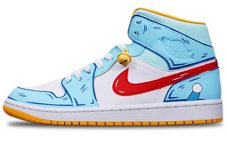 Order (W) [定制鞋款] Air Jordan 1 Mid '动漫手绘蓝白红' BQ6472-117(TeamT-伸出圆手S-BOX)