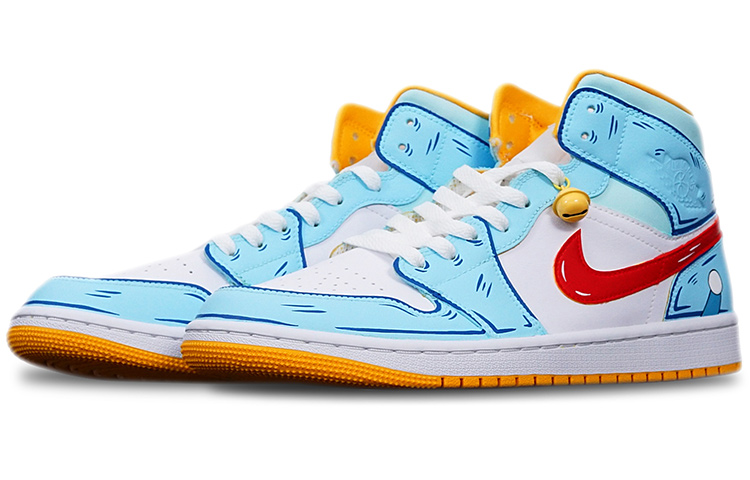 Shop (W) [定制鞋款] Air Jordan 1 Mid '动漫手绘蓝白红' BQ6472-117(TeamT-伸出圆手S-BOX)