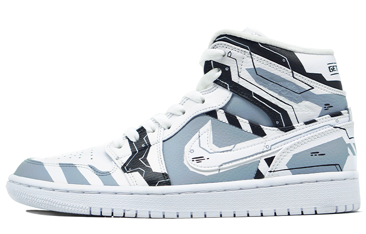 Buy (W) [Zapatillas Personalizadas] Air Jordan 1 Mid 'Arcade Punk Circuit' 554725-130(TeamR-女款喷涂复古红白电路图)