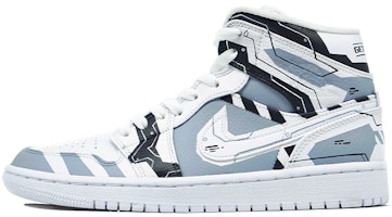 (W) カスタムAJ1ミッド "アーケードパンク" 554725-130(TeamR-女款喷涂复古红白电路图) Buy (W) カスタムAJ1ミッド "アーケードパンク" 554725-130(TeamR-女款喷涂复古红白电路图)