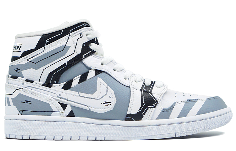 Order (W) [Zapatillas Personalizadas] Air Jordan 1 Mid 'Arcade Punk Circuit' 554725-130(TeamR-女款喷涂复古红白电路图)