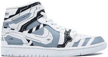 (W) カスタムAJ1ミッド "アーケードパンク" 554725-130(TeamR-女款喷涂复古红白电路图) Order (W) カスタムAJ1ミッド "アーケードパンク" 554725-130(TeamR-女款喷涂复古红白电路图)