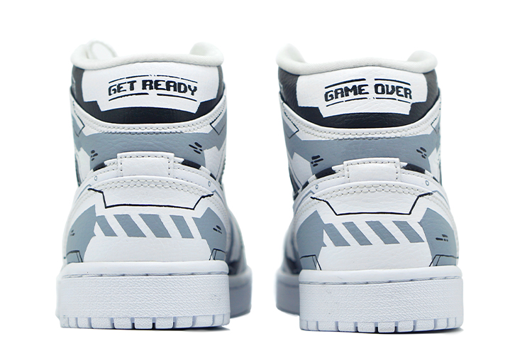 Shop (W) [Zapatillas Personalizadas] Air Jordan 1 Mid 'Arcade Punk Circuit' 554725-130(TeamR-女款喷涂复古红白电路图)