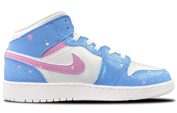 Order (W) [カスタムシューズ] (女性用) エアジョーダン 1 ミッド 'アストロノートスペースロマンス' 554725-130（TeamT-环保女款宇航员白蓝）