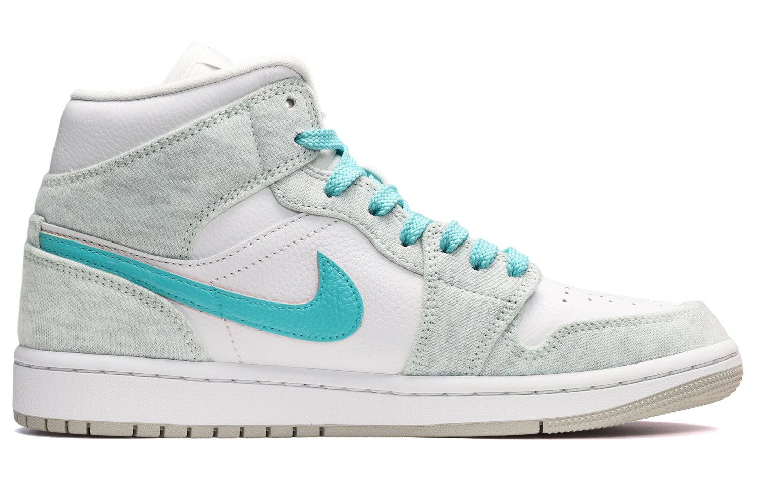 [Custom Shoes] (W) Jordan 1 Mid 'Aurora Green Blue' 圖 2
