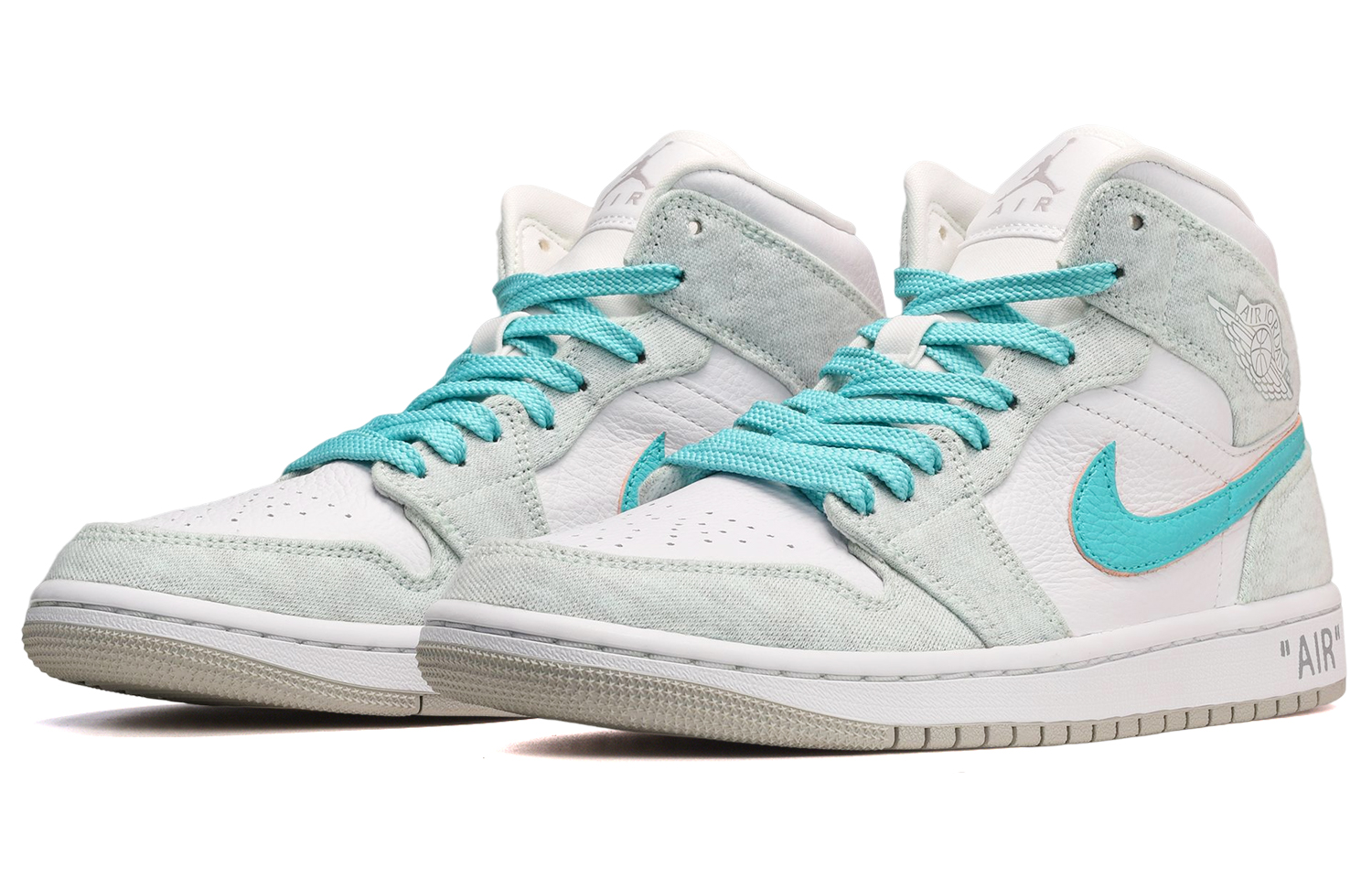 [Custom Shoes] (W) Jordan 1 Mid 'Aurora Green Blue' 圖 3