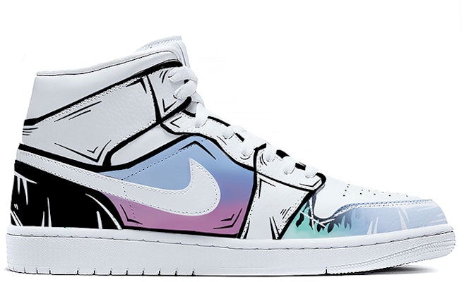 【定制球鞋】 Jordan Air Jordan 1 Mid 黑色魅影 中幫 復古籃球鞋 女款 黑白 Order 【定制球鞋】 Jordan Air Jordan 1 Mid 黑色魅影 中幫 復古籃球鞋 女款 黑白