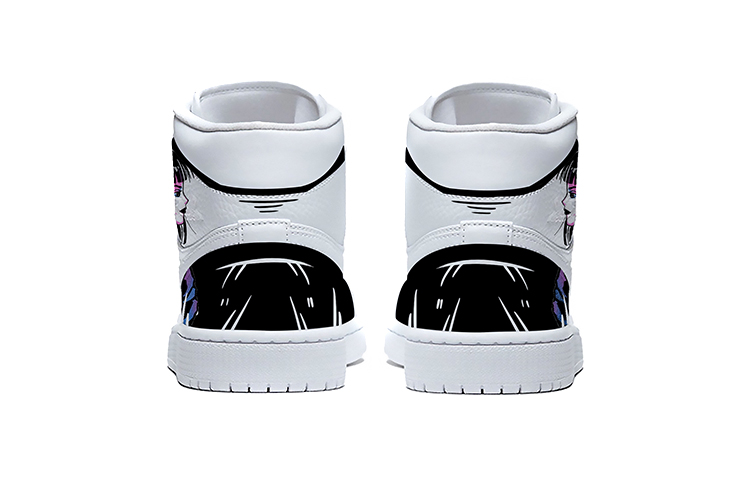 Shop 【定制球鞋】 Jordan Air Jordan 1 Mid 黑色魅影 中幫 復古籃球鞋 女款 黑白