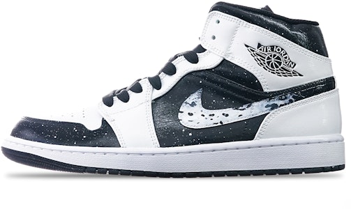 (W) Zapatillas Personalizadas Air Jordan 1 Mid "Negro Blanco Luna" 554725-132(TeamOne-月球钩女款黑白熊猫) Buy (W) Zapatillas Personalizadas Air Jordan 1 Mid "Negro Blanco Luna" 554725-132(TeamOne-月球钩女款黑白熊猫)