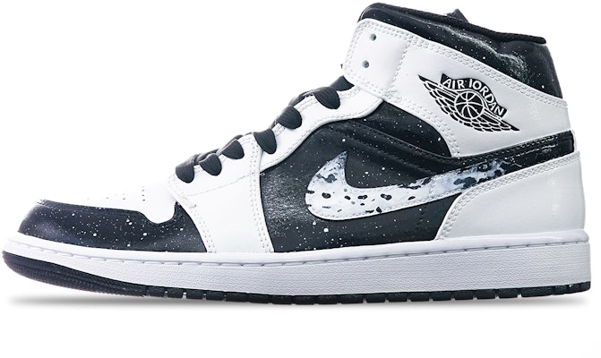 (W) Zapatillas Personalizadas Air Jordan 1 Mid "Negro Blanco Luna" 554725-132(TeamOne-月球钩女款黑白熊猫) Buy (W) Zapatillas Personalizadas Air Jordan 1 Mid "Negro Blanco Luna" 554725-132(TeamOne-月球钩女款黑白熊猫)