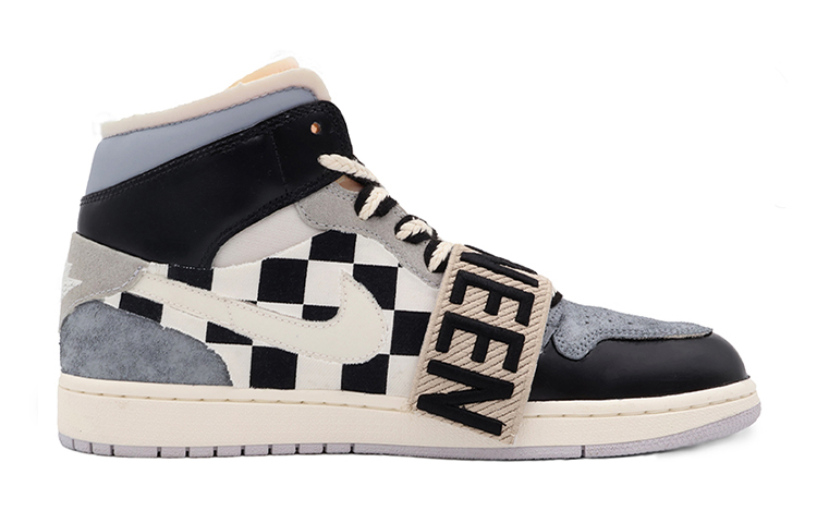 Order (W) [カスタムシューズ] (女性用) エアジョーダン1 ミッド 'ブラックホワイト' DQ3726-100(Team37-女款黑白棋盘)