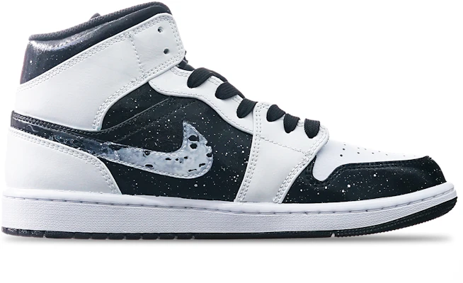 (W) Zapatillas Personalizadas Air Jordan 1 Mid "Negro Blanco Luna" 554725-132(TeamOne-月球钩女款黑白熊猫) Order (W) Zapatillas Personalizadas Air Jordan 1 Mid "Negro Blanco Luna" 554725-132(TeamOne-月球钩女款黑白熊猫)