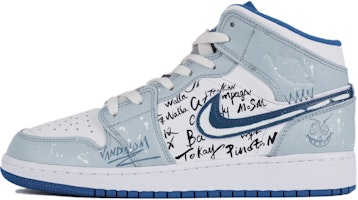 (W) 【定制鞋】Air Jordan 1 中帮‘蓝白灰’ DQ8423-014(Team42-女款清浅书香蓝白灰) Buy (W) 【定制鞋】Air Jordan 1 中帮‘蓝白灰’ DQ8423-014(Team42-女款清浅书香蓝白灰)