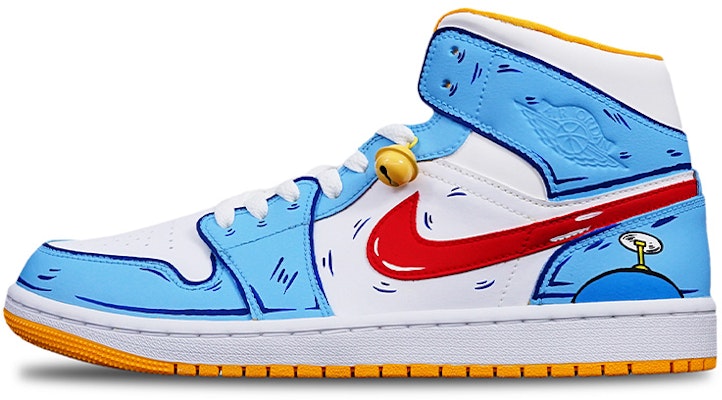 (W) 【カスタムシューズ】(女性用)エアジョーダン1ミッド「青白赤」 BQ6472-117(TeamT-竹蜻蜓S-BOX) Order (W) 【カスタムシューズ】(女性用)エアジョーダン1ミッド「青白赤」 BQ6472-117(TeamT-竹蜻蜓S-BOX)