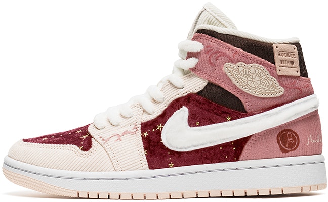 【客製球鞋】Jordan Air Jordan 1 Mid 野鶴製造 滿天星 燈芯絨 毛絨鉤 中幫 復古籃球鞋 女款 酒紅 Buy 【客製球鞋】Jordan Air Jordan 1 Mid 野鶴製造 滿天星 燈芯絨 毛絨鉤 中幫 復古籃球鞋 女款 酒紅
