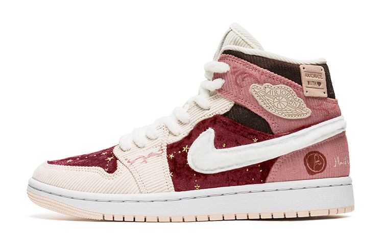 Order (W) Zapatillas Air Jordan 1 Mid 'Terciopelo Borgoña Estrellado Pana' DA8009-108(TeamB-酒红满天星S-BOX)