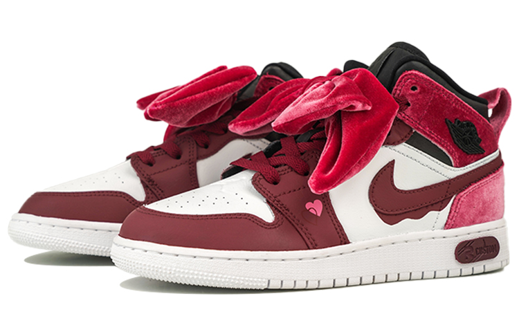 Lookbook (W) [Zapatillas Personalizadas] Air Jordan 1 Mid 'Burgundy' CK5678-006(Team27-女款红丝绒甜心)